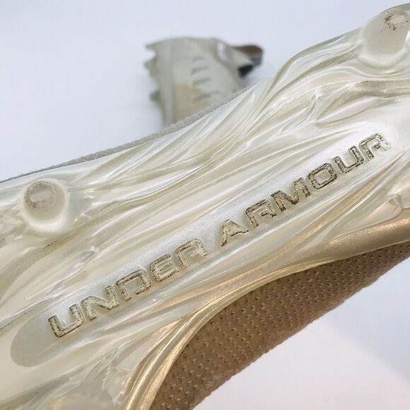 Under Armour Spotlight Lux MC Football Cleats Men's 9.5 White Silver 3022654-100 - Picture 11 of 12